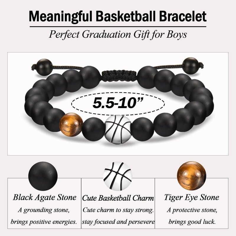 EFVISD Store Soccer Football Basketball Baseball Hockey Bracelet Gifts for Boys Players Team Lovers Son Grandson Brother Nephew Friend as Birthday/Valentines Day/Graduation/Back to School/Christmas Gifts - Image 4